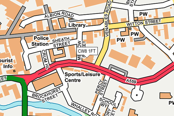 CW8 1FT map - OS OpenMap – Local (Ordnance Survey)