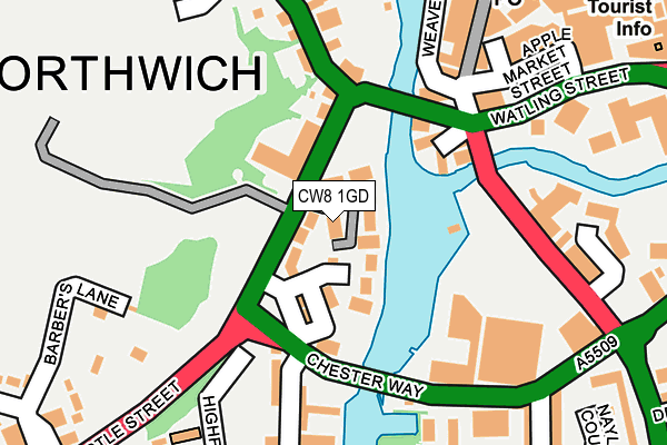 CW8 1GD map - OS OpenMap – Local (Ordnance Survey)