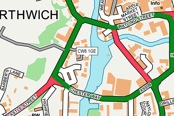 CW8 1GE map - OS OpenMap – Local (Ordnance Survey)