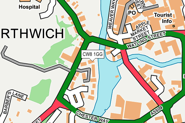 CW8 1GG map - OS OpenMap – Local (Ordnance Survey)