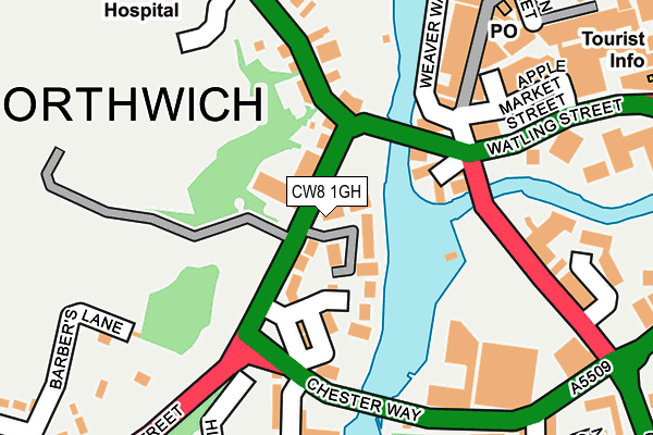 CW8 1GH map - OS OpenMap – Local (Ordnance Survey)