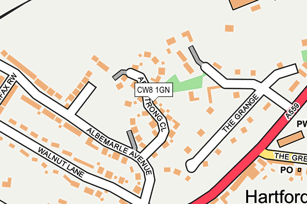 CW8 1GN map - OS OpenMap – Local (Ordnance Survey)