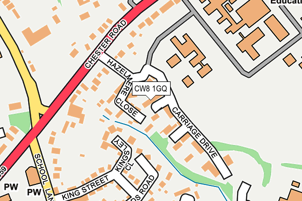 CW8 1GQ map - OS OpenMap – Local (Ordnance Survey)