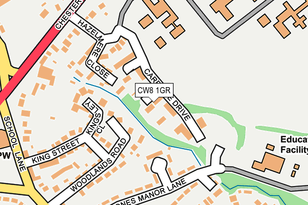 CW8 1GR map - OS OpenMap – Local (Ordnance Survey)