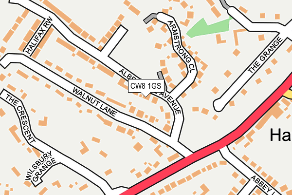 CW8 1GS map - OS OpenMap – Local (Ordnance Survey)