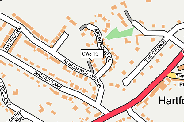 CW8 1GT map - OS OpenMap – Local (Ordnance Survey)