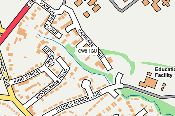 CW8 1GU map - OS OpenMap – Local (Ordnance Survey)