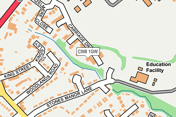 CW8 1GW map - OS OpenMap – Local (Ordnance Survey)