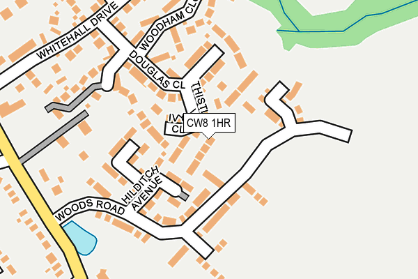 CW8 1HR map - OS OpenMap – Local (Ordnance Survey)