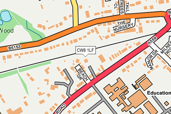 CW8 1LF map - OS OpenMap – Local (Ordnance Survey)
