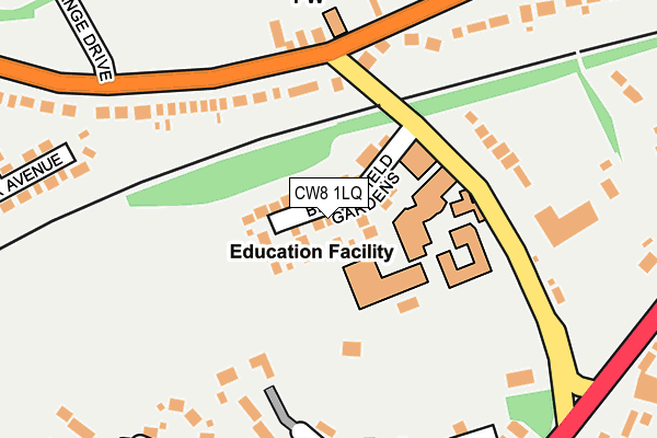 CW8 1LQ map - OS OpenMap – Local (Ordnance Survey)