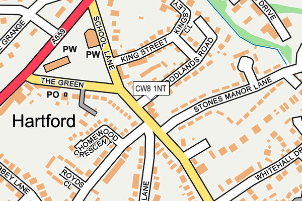 CW8 1NT map - OS OpenMap – Local (Ordnance Survey)