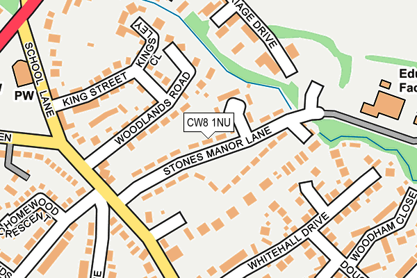 CW8 1NU map - OS OpenMap – Local (Ordnance Survey)