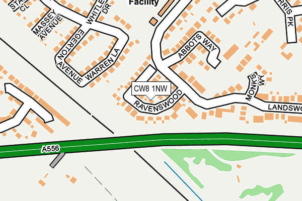 CW8 1NW map - OS OpenMap – Local (Ordnance Survey)