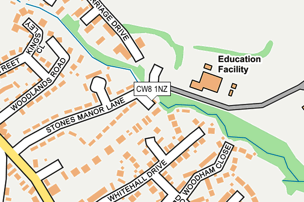 CW8 1NZ map - OS OpenMap – Local (Ordnance Survey)