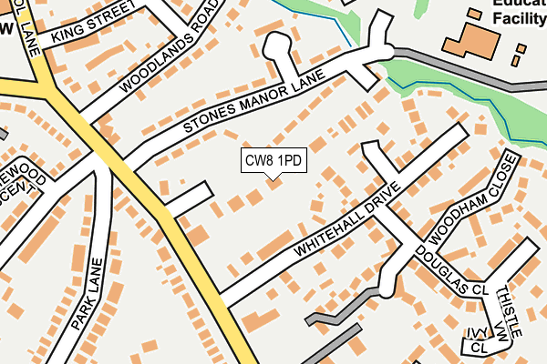 CW8 1PD map - OS OpenMap – Local (Ordnance Survey)