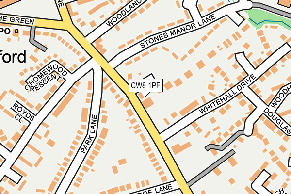 CW8 1PF map - OS OpenMap – Local (Ordnance Survey)
