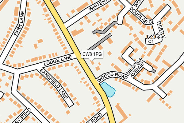 CW8 1PG map - OS OpenMap – Local (Ordnance Survey)