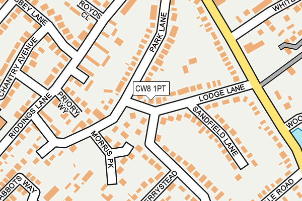 CW8 1PT map - OS OpenMap – Local (Ordnance Survey)