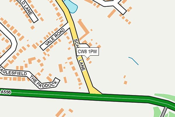 CW8 1PW map - OS OpenMap – Local (Ordnance Survey)