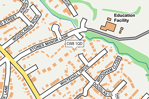 CW8 1QD map - OS OpenMap – Local (Ordnance Survey)