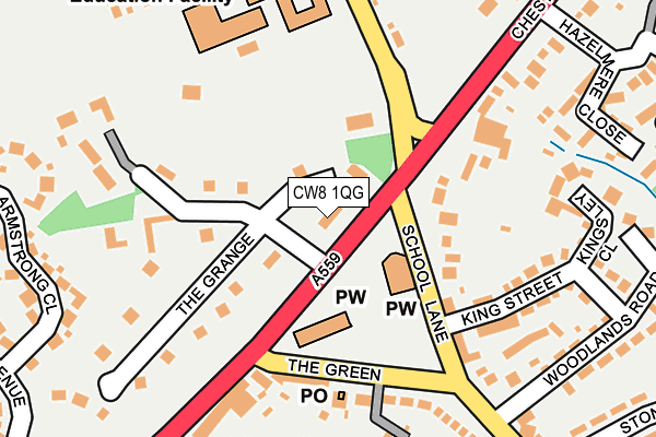 CW8 1QG map - OS OpenMap – Local (Ordnance Survey)