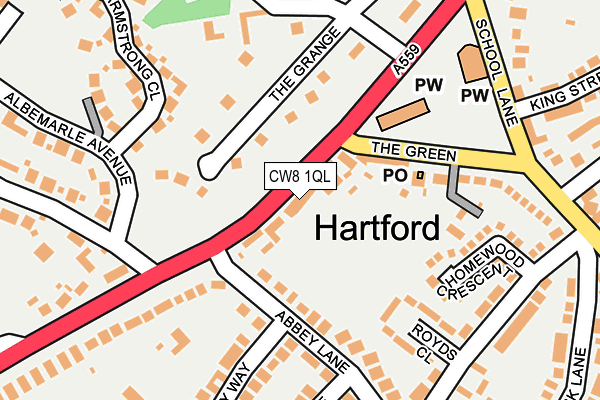 Map of RED LION (HARTFORD) LTD at local scale