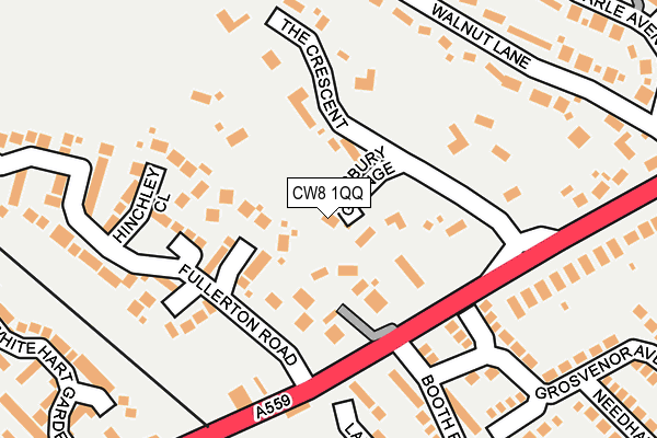 CW8 1QQ map - OS OpenMap – Local (Ordnance Survey)