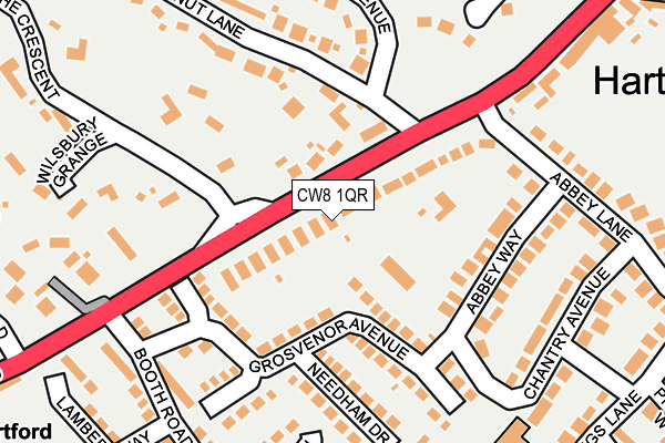 CW8 1QR map - OS OpenMap – Local (Ordnance Survey)
