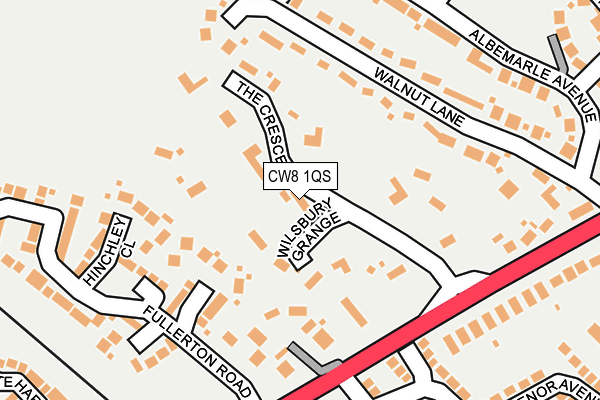 CW8 1QS map - OS OpenMap – Local (Ordnance Survey)