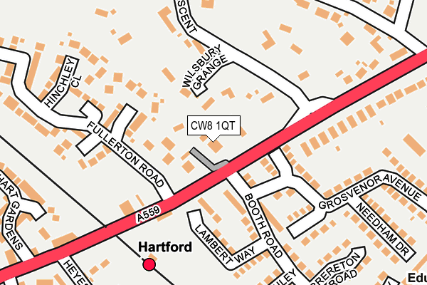 CW8 1QT map - OS OpenMap – Local (Ordnance Survey)