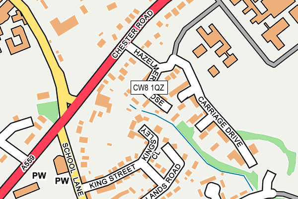 CW8 1QZ map - OS OpenMap – Local (Ordnance Survey)