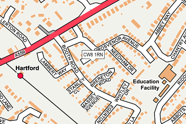 CW8 1RN map - OS OpenMap – Local (Ordnance Survey)