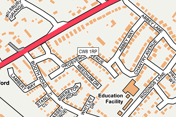 CW8 1RP map - OS OpenMap – Local (Ordnance Survey)