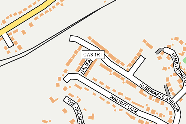 CW8 1RT map - OS OpenMap – Local (Ordnance Survey)
