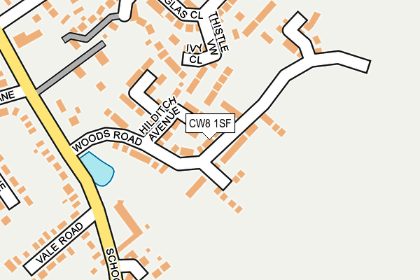 CW8 1SF map - OS OpenMap – Local (Ordnance Survey)