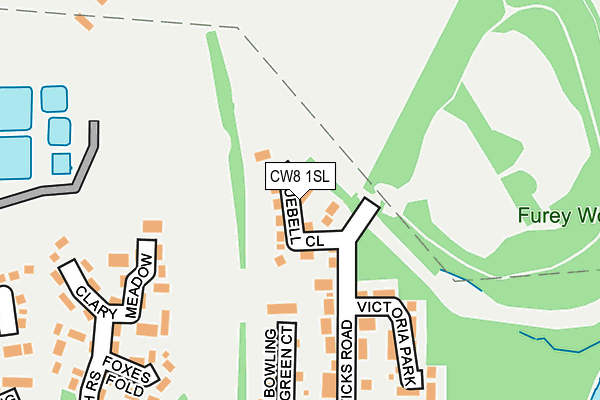 CW8 1SL map - OS OpenMap – Local (Ordnance Survey)