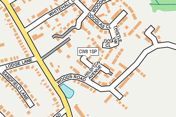 CW8 1SP map - OS OpenMap – Local (Ordnance Survey)