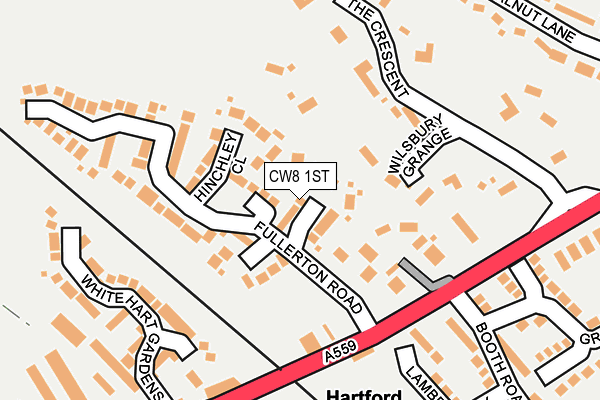 CW8 1ST map - OS OpenMap – Local (Ordnance Survey)