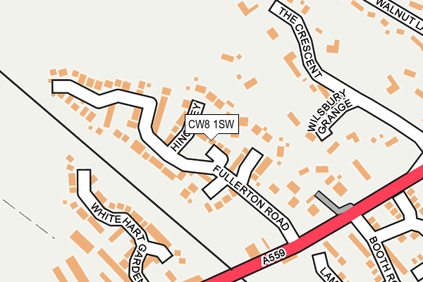 CW8 1SW map - OS OpenMap – Local (Ordnance Survey)