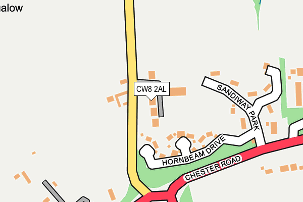 CW8 2AL map - OS OpenMap – Local (Ordnance Survey)