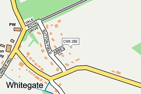 CW8 2BE map - OS OpenMap – Local (Ordnance Survey)