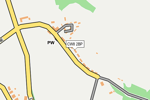 CW8 2BP map - OS OpenMap – Local (Ordnance Survey)