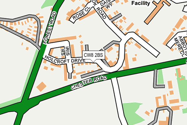 CW8 2BS map - OS OpenMap – Local (Ordnance Survey)