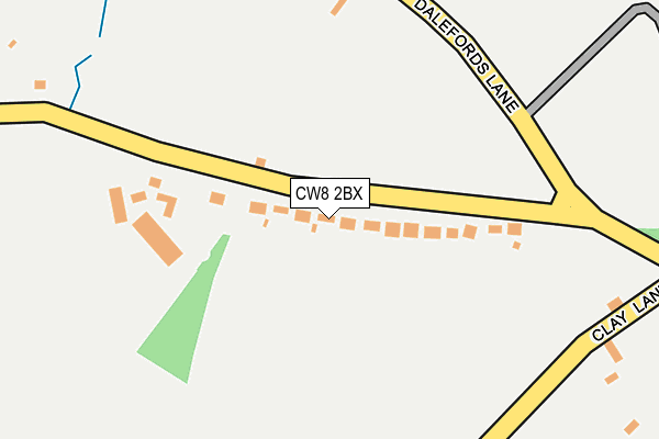 CW8 2BX map - OS OpenMap – Local (Ordnance Survey)
