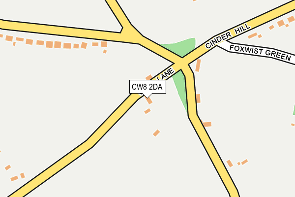 CW8 2DA map - OS OpenMap – Local (Ordnance Survey)