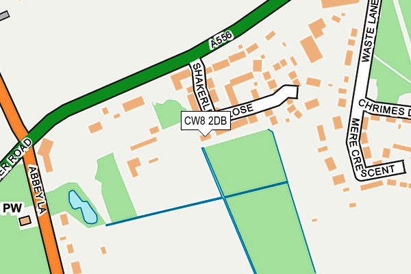 CW8 2DB map - OS OpenMap – Local (Ordnance Survey)