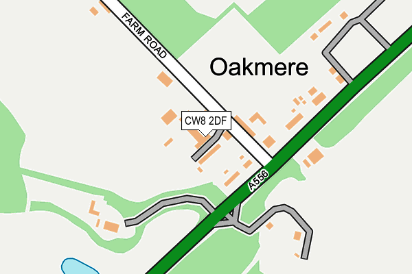 CW8 2DF map - OS OpenMap – Local (Ordnance Survey)