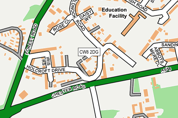 CW8 2DG map - OS OpenMap – Local (Ordnance Survey)