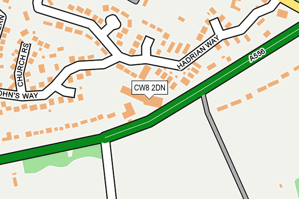 CW8 2DN map - OS OpenMap – Local (Ordnance Survey)